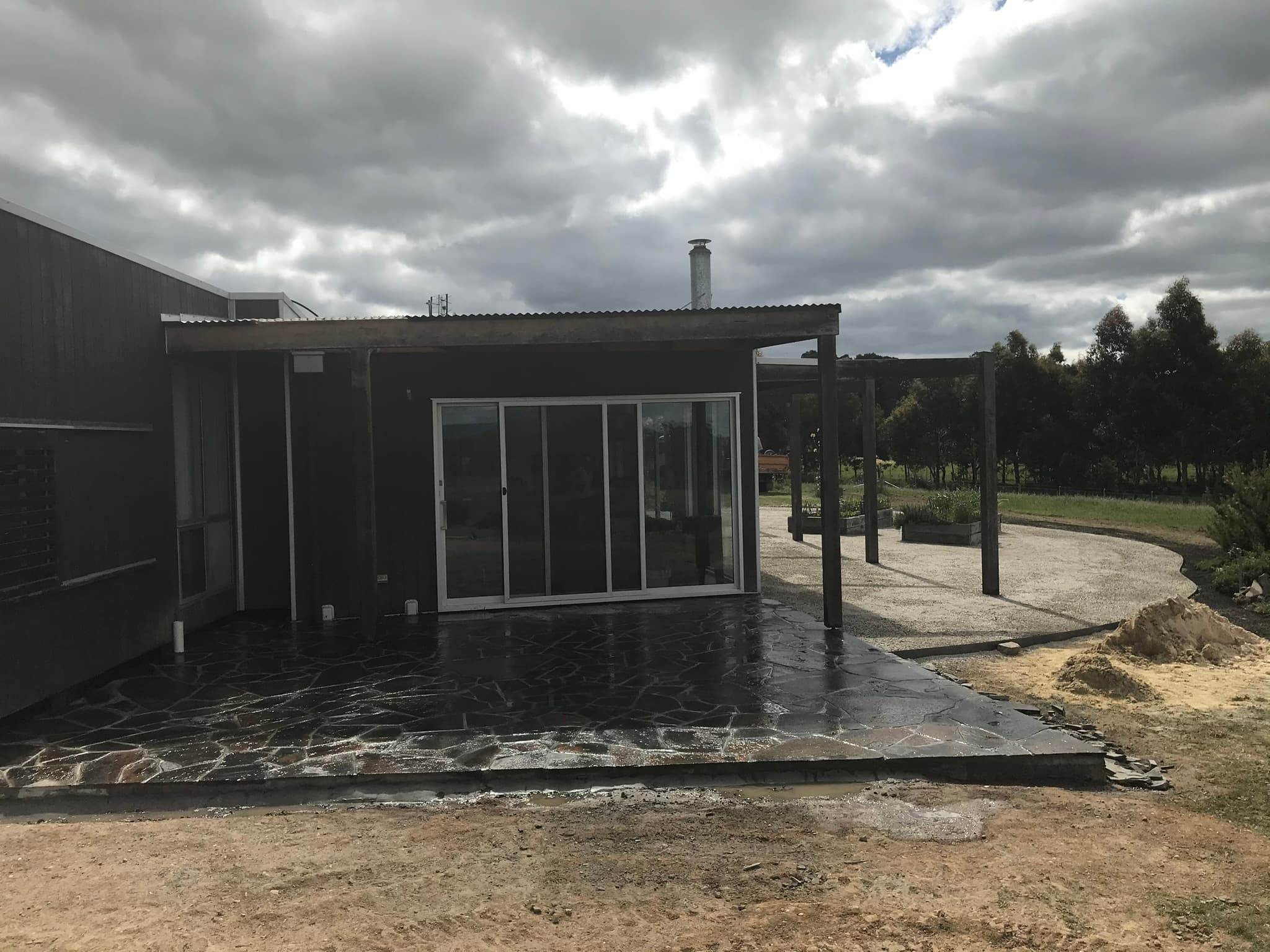 Crazy-Pave Bluestone Patio